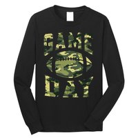 Football Game Day Camo Flag Patriotic Usa Camouflage Long Sleeve Shirt