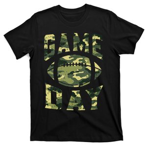 Football Game Day Camo Flag Patriotic Usa Camouflage T-Shirt