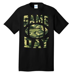 Football Game Day Camo Flag Patriotic Usa Camouflage Tall T-Shirt