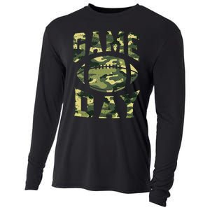 Football Game Day Camo Flag Patriotic Usa Camouflage Cooling Performance Long Sleeve Crew