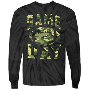 Football Game Day Camo Flag Patriotic Usa Camouflage Tie-Dye Long Sleeve Shirt