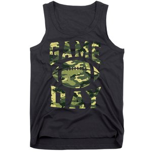 Football Game Day Camo Flag Patriotic Usa Camouflage Tank Top