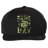 Football Game Day Camo Flag Patriotic Usa Camouflage Wool Snapback Cap