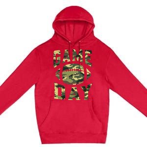 Football Game Day Camo Flag Patriotic Usa Camouflage Premium Pullover Hoodie