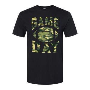 Football Game Day Camo Flag Patriotic Usa Camouflage Softstyle CVC T-Shirt