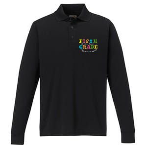 Fifth Grade Dream Team Teacher Students Back To School Performance Long Sleeve Polo