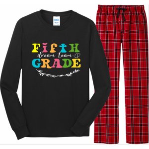 Fifth Grade Dream Team Teacher Students Back To School Long Sleeve Pajama Set