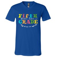 Fifth Grade Dream Team Teacher Students Back To School V-Neck T-Shirt