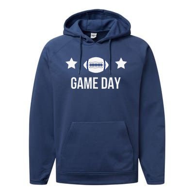 Football Game Day Design For Mom Dad Brother Sister Birthday Performance Fleece Hoodie