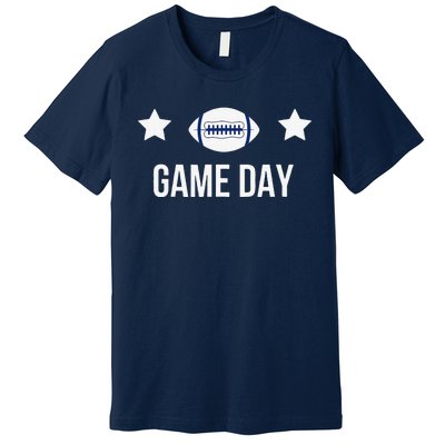 Football Game Day Design For Mom Dad Brother Sister Birthday Premium T-Shirt