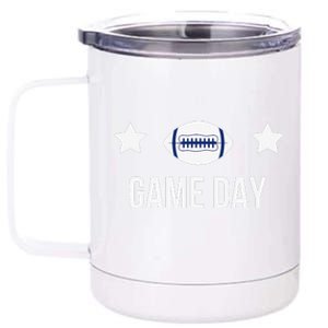 Football Game Day Design For Mom Dad Brother Sister Birthday 12 oz Stainless Steel Tumbler Cup