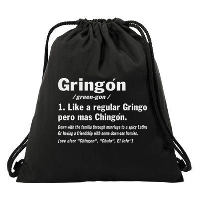 Funny Gringón Definition Drawstring Bag