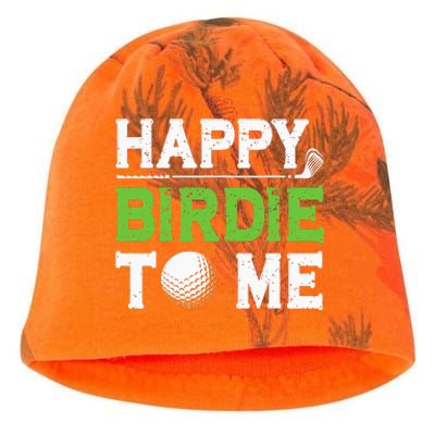 Funny Golf Dad Saying Happy Birdie To Me Cool Fathers Day Kati - Camo Knit Beanie