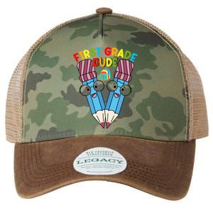 First Grade Dude First Day Of School First Grade Gift Legacy Tie Dye Trucker Hat