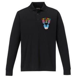 First Grade Dude First Day Of School First Grade Gift Performance Long Sleeve Polo