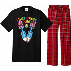 First Grade Dude First Day Of School First Grade Gift Pajama Set