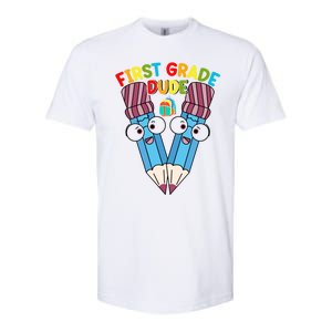 First Grade Dude First Day Of School First Grade Gift Softstyle CVC T-Shirt