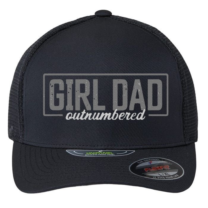 Funny Girl Dad Flexfit Unipanel Trucker Cap