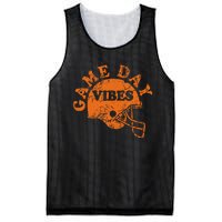 Football Game Day Vibes Orange Helmet Mesh Reversible Basketball Jersey Tank