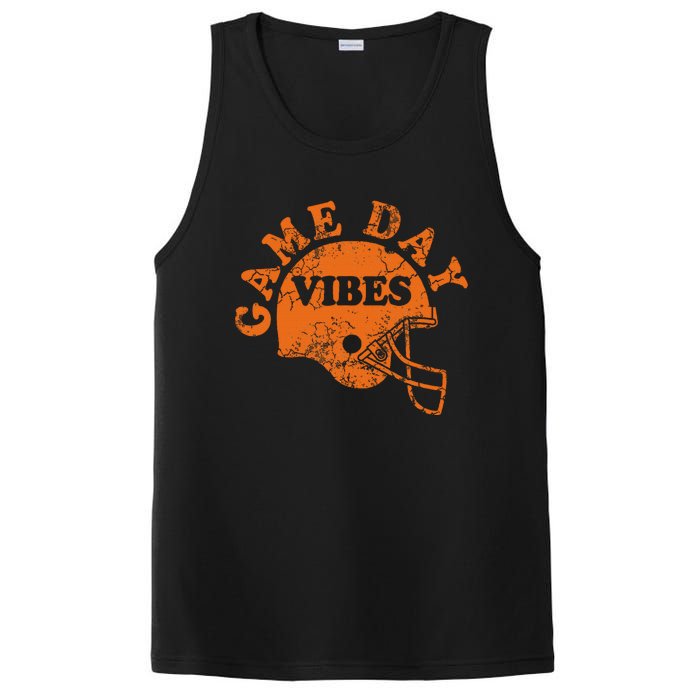 Football Game Day Vibes Orange Helmet PosiCharge Competitor Tank