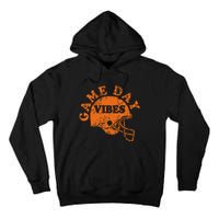 Football Game Day Vibes Orange Helmet Tall Hoodie