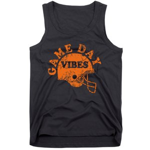 Football Game Day Vibes Orange Helmet Tank Top