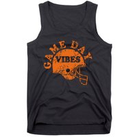 Football Game Day Vibes Orange Helmet Tank Top