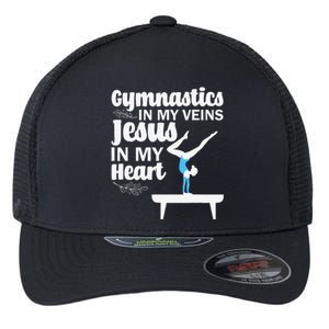 Funny Gymnastics Design For Gymnast Jesus Lovers Flexfit Unipanel Trucker Cap