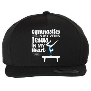 Funny Gymnastics Design For Gymnast Jesus Lovers Wool Snapback Cap