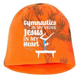 Funny Gymnastics Design For Gymnast Jesus Lovers Kati - Camo Knit Beanie