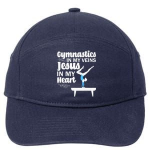 Funny Gymnastics Design For Gymnast Jesus Lovers 7-Panel Snapback Hat