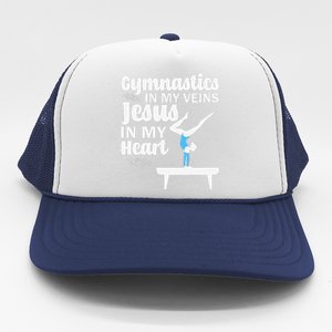 Funny Gymnastics Design For Gymnast Jesus Lovers Trucker Hat