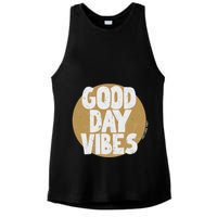 Fun Good Day Vibes Feel Good Design Positive Message Ladies PosiCharge Tri-Blend Wicking Tank