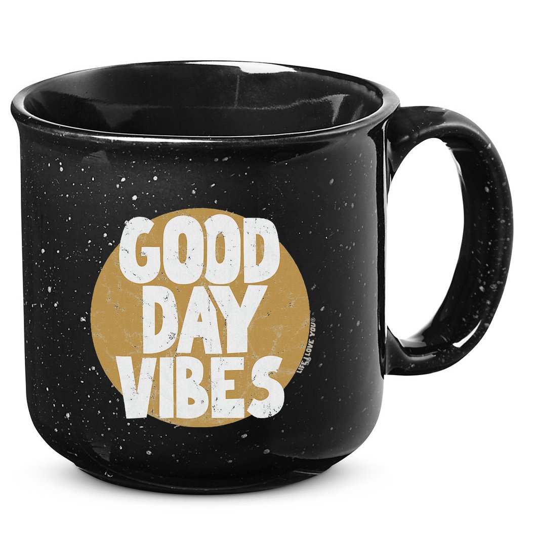 Fun Good Day Vibes Feel Good Design Positive Message 15oz Campfire Ceramic Mug