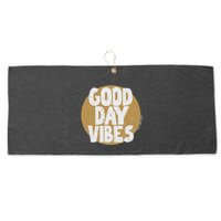 Fun Good Day Vibes Feel Good Design Positive Message Large Microfiber Waffle Golf Towel