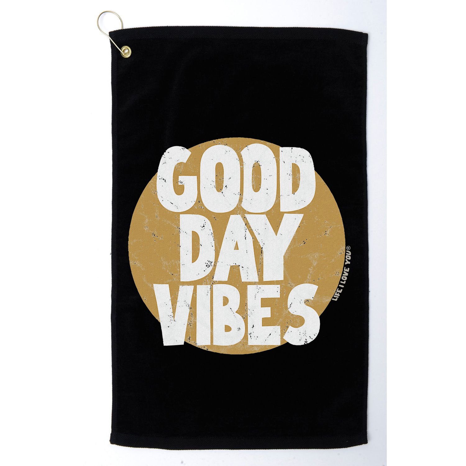 Fun Good Day Vibes Feel Good Design Positive Message Golf Towel
