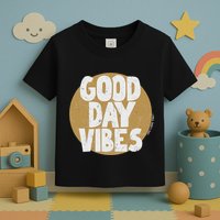 Fun Good Day Vibes Feel Good Design Positive Message Toddler T-Shirt