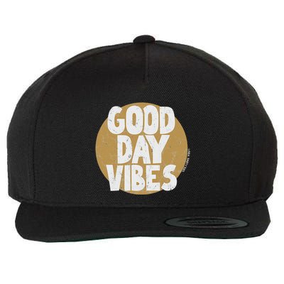 Fun Good Day Vibes Feel Good Design Positive Message Wool Snapback Cap