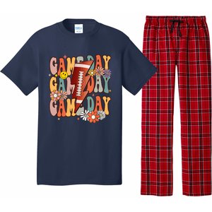 Funny Game Day American Football Retro Season Groovy Pajama Set