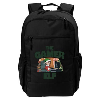Funny Gamer Elf Christmas Video Love Gaming Holiday Gamers Gift Backpack