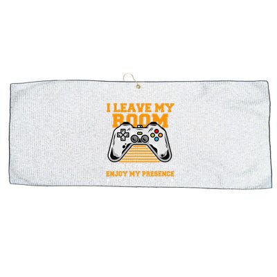 Funny Gamer Every Now And Then I Leave My Room Gaming Lover  Large Microfiber Waffle Golf Towel