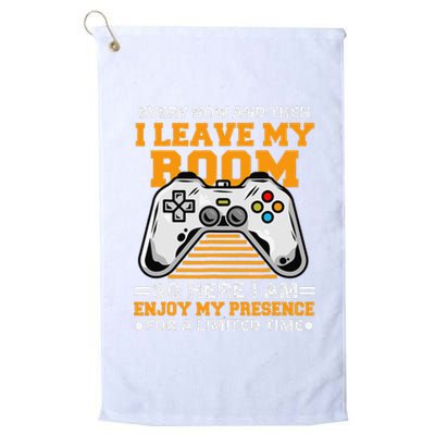 Funny Gamer Every Now And Then I Leave My Room Gaming Lover  Platinum Collection Golf Towel