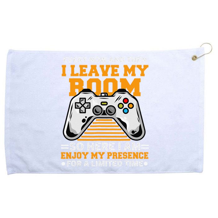 Funny Gamer Every Now And Then I Leave My Room Gaming Lover  Grommeted Golf Towel