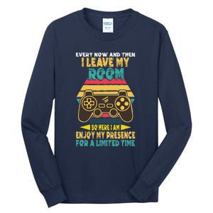 Funny Gamer Every Now And Then I Leave My Room Tall Long Sleeve T-Shirt