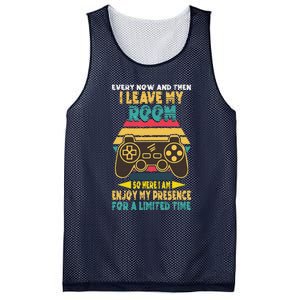 Funny Gamer Every Now And Then I Leave My Room Mesh Reversible Basketball Jersey Tank