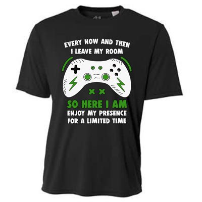 Funny Gamer Every Now And Then I Leave My Room Gaming Cooling Performance Crew T-Shirt