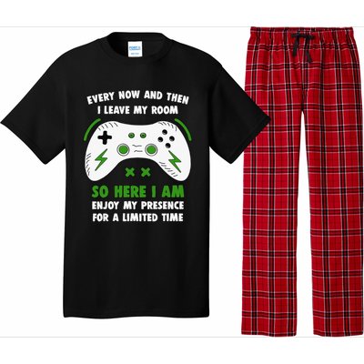 Funny Gamer Every Now And Then I Leave My Room Gaming Pajama Set