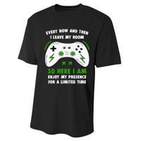 Funny Gamer Every Now And Then I Leave My Room Gaming Performance Sprint T-Shirt