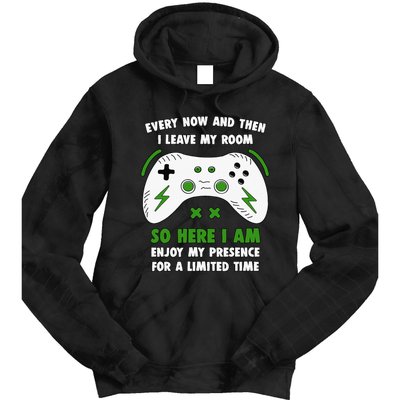 Funny Gamer Every Now And Then I Leave My Room Gaming Tie Dye Hoodie