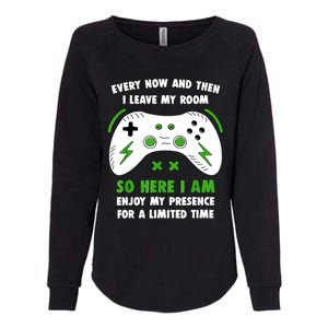 Funny Gamer Every Now And Then I Leave My Room Gaming Womens California Wash Sweatshirt